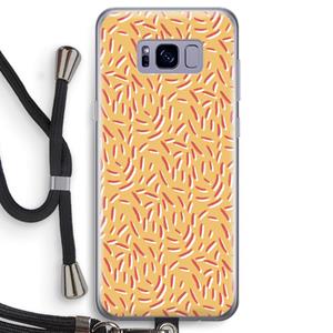 CaseCompany Camouflage: Samsung Galaxy S8 Transparant Hoesje met koord