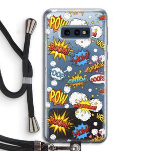 CaseCompany Pow Smack: Samsung Galaxy S10e Transparant Hoesje met koord