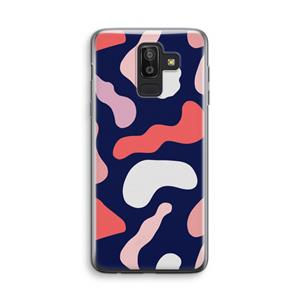 CaseCompany Memphis Shapes Pink: Samsung Galaxy J8 (2018) Transparant Hoesje
