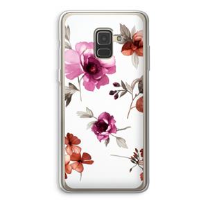 CaseCompany Geschilderde bloemen: Samsung Galaxy A8 (2018) Transparant Hoesje