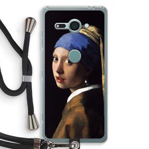 CaseCompany The Pearl Earring: Sony Xperia XZ2 Compact Transparant Hoesje met koord