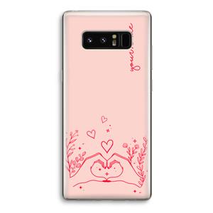 CaseCompany Love is in the air: Samsung Galaxy Note 8 Transparant Hoesje