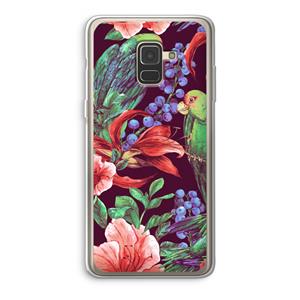 CaseCompany Papegaaien: Samsung Galaxy A8 (2018) Transparant Hoesje