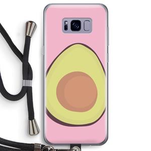 CaseCompany Avocado: Samsung Galaxy S8 Transparant Hoesje met koord