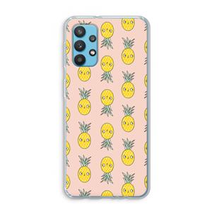 CaseCompany Ananas: Samsung Galaxy A32 4G Transparant Hoesje