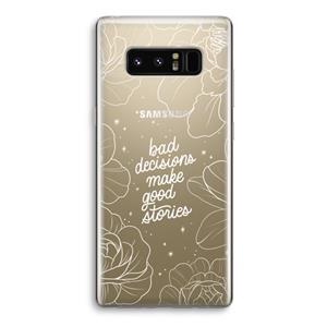 CaseCompany Good stories: Samsung Galaxy Note 8 Transparant Hoesje