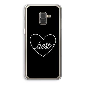 CaseCompany Best heart black: Samsung Galaxy A8 (2018) Transparant Hoesje