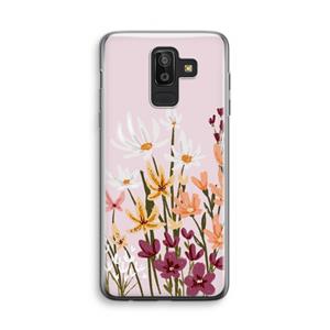 CaseCompany Painted wildflowers: Samsung Galaxy J8 (2018) Transparant Hoesje