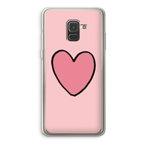 CaseCompany Hartje: Samsung Galaxy A8 (2018) Transparant Hoesje