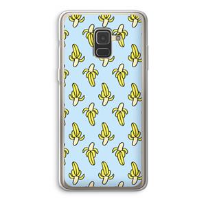 CaseCompany Bananas: Samsung Galaxy A8 (2018) Transparant Hoesje