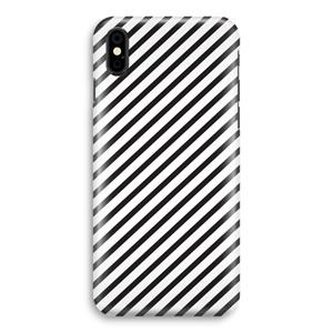 CaseCompany Strepen zwart-wit: iPhone Xs Volledig Geprint Hoesje