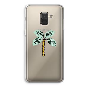 CaseCompany Palmboom: Samsung Galaxy A8 (2018) Transparant Hoesje