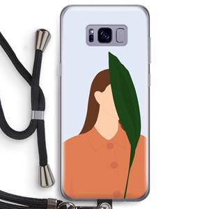 CaseCompany Leaf: Samsung Galaxy S8 Transparant Hoesje met koord