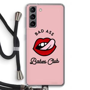 CaseCompany Badass Babes Club: Samsung Galaxy S21 Transparant Hoesje met koord