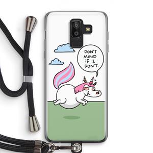 CaseCompany Unicorn: Samsung Galaxy J8 (2018) Transparant Hoesje met koord