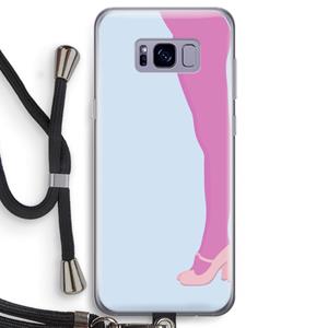 CaseCompany Pink panty: Samsung Galaxy S8 Transparant Hoesje met koord