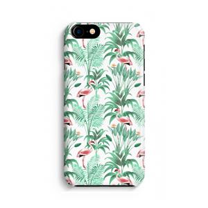 CaseCompany Flamingo bladeren: Volledig geprint iPhone SE 2020 Hoesje