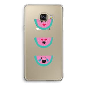 CaseCompany Smiley watermeloen: Samsung A3 (2017) Transparant Hoesje