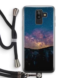 CaseCompany Travel to space: Samsung Galaxy J8 (2018) Transparant Hoesje met koord