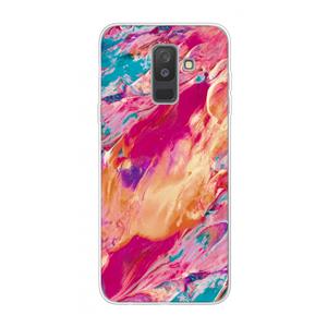 CaseCompany Pastel Echoes: Samsung Galaxy A6 Plus (2018) Transparant Hoesje
