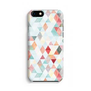 CaseCompany Gekleurde driehoekjes pastel: Volledig geprint iPhone SE 2020 Hoesje