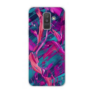 CaseCompany Pink Clouds: Samsung Galaxy A6 Plus (2018) Transparant Hoesje