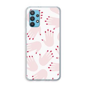 CaseCompany Hands pink: Samsung Galaxy A32 4G Transparant Hoesje