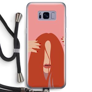 CaseCompany Woke up like this: Samsung Galaxy S8 Transparant Hoesje met koord