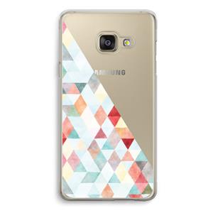 CaseCompany Gekleurde driehoekjes pastel: Samsung A3 (2017) Transparant Hoesje