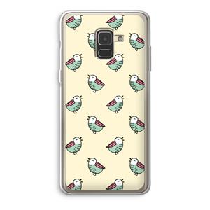 CaseCompany Vogeltjes: Samsung Galaxy A8 (2018) Transparant Hoesje