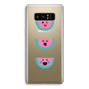CaseCompany Smiley watermeloen: Samsung Galaxy Note 8 Transparant Hoesje