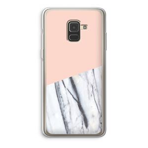 CaseCompany A touch of peach: Samsung Galaxy A8 (2018) Transparant Hoesje
