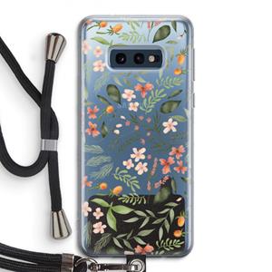 CaseCompany Sweet little flowers: Samsung Galaxy S10e Transparant Hoesje met koord