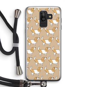 CaseCompany Doggy: Samsung Galaxy J8 (2018) Transparant Hoesje met koord