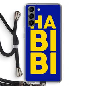 CaseCompany Habibi Blue: Samsung Galaxy S21 Transparant Hoesje met koord
