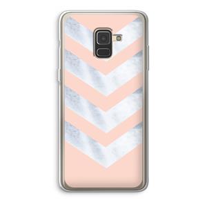 CaseCompany Marmeren pijlen: Samsung Galaxy A8 (2018) Transparant Hoesje