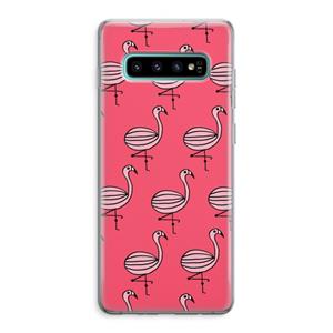 CaseCompany Flamingo: Samsung Galaxy S10 Plus Transparant Hoesje