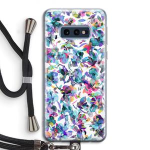 CaseCompany Hibiscus Flowers: Samsung Galaxy S10e Transparant Hoesje met koord