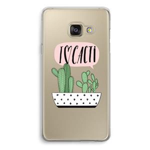 CaseCompany I love cacti: Samsung A3 (2017) Transparant Hoesje