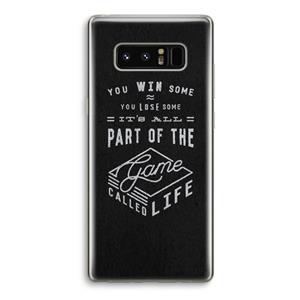 CaseCompany Life: Samsung Galaxy Note 8 Transparant Hoesje