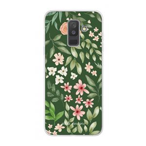 CaseCompany Botanical green sweet flower heaven: Samsung Galaxy A6 Plus (2018) Transparant Hoesje
