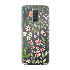 CaseCompany Botanical sweet flower heaven: Samsung Galaxy A6 Plus (2018) Transparant Hoesje