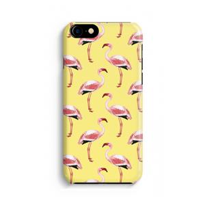 CaseCompany Flamingo's geel: Volledig geprint iPhone SE 2020 Hoesje