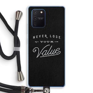 CaseCompany Never lose your value: Samsung Galaxy Note 10 Lite Transparant Hoesje met koord