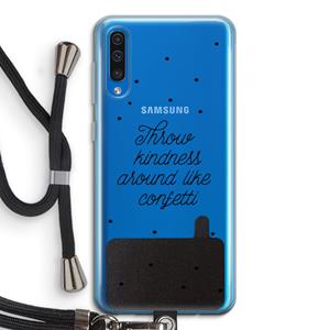CaseCompany Confetti: Samsung Galaxy A50 Transparant Hoesje met koord