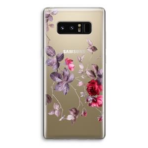 CaseCompany Mooie bloemen: Samsung Galaxy Note 8 Transparant Hoesje