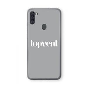 CaseCompany Topvent Grijs Wit: Samsung Galaxy A11 Transparant Hoesje