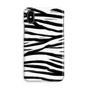 CaseCompany Zebra pattern: iPhone X Volledig Geprint Hoesje