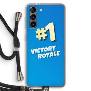 CaseCompany Victory Royale: Samsung Galaxy S21 Transparant Hoesje met koord