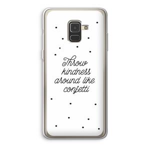 CaseCompany Confetti: Samsung Galaxy A8 (2018) Transparant Hoesje